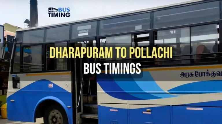 Dharapuram to Pollachi Bus Timings: 30+ TNSTC Buses